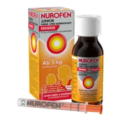 Nurofen Junior Fieber- und Schmerzsaft Erdbeere 40 mg/ml, 100 ml