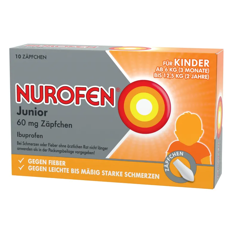 Nurofen Junior 60 mg Zäpfchen, 10 St