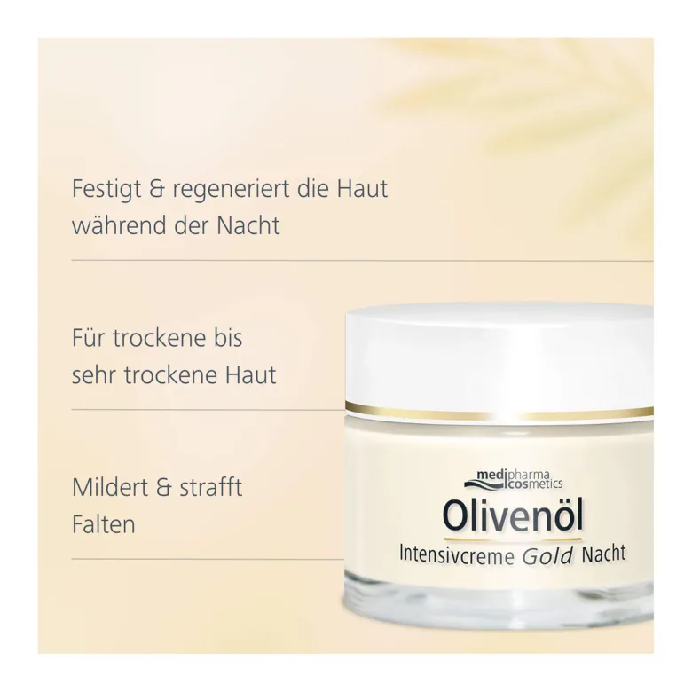 Olivenöl Intensivcreme Gold Zell-Aktiv Nachtcreme, 50 ml