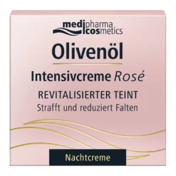 Olivenöl Intensivcreme Rosé Nachtcreme für das Gesicht, 50 ml