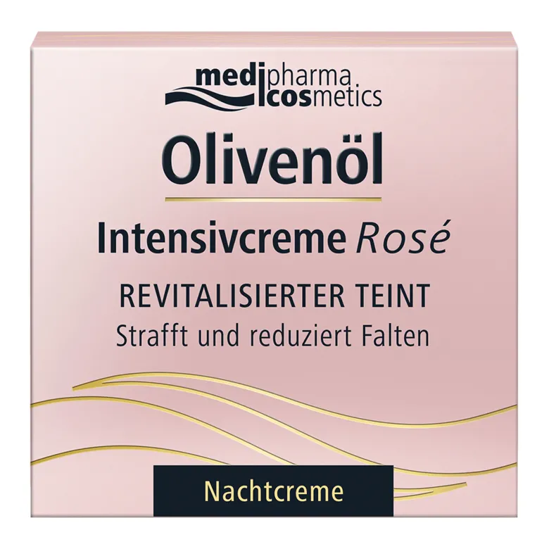 Olivenöl Intensivcreme Rosé Nachtcreme für das Gesicht, 50 ml