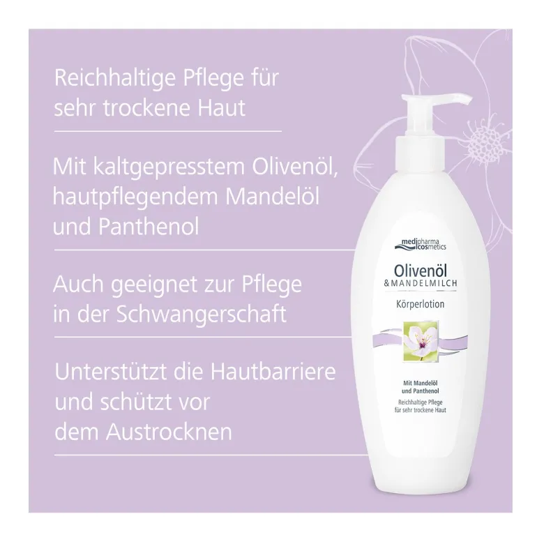 Olivenöl Mandelmilch Körperlotion, 500 ml