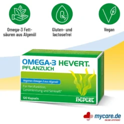 Omega-3 Hevert pflanzliche Weichkapseln, 120 St