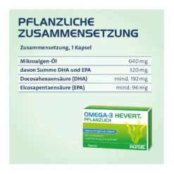 Omega-3 Hevert pflanzliche Weichkapseln, 120 St
