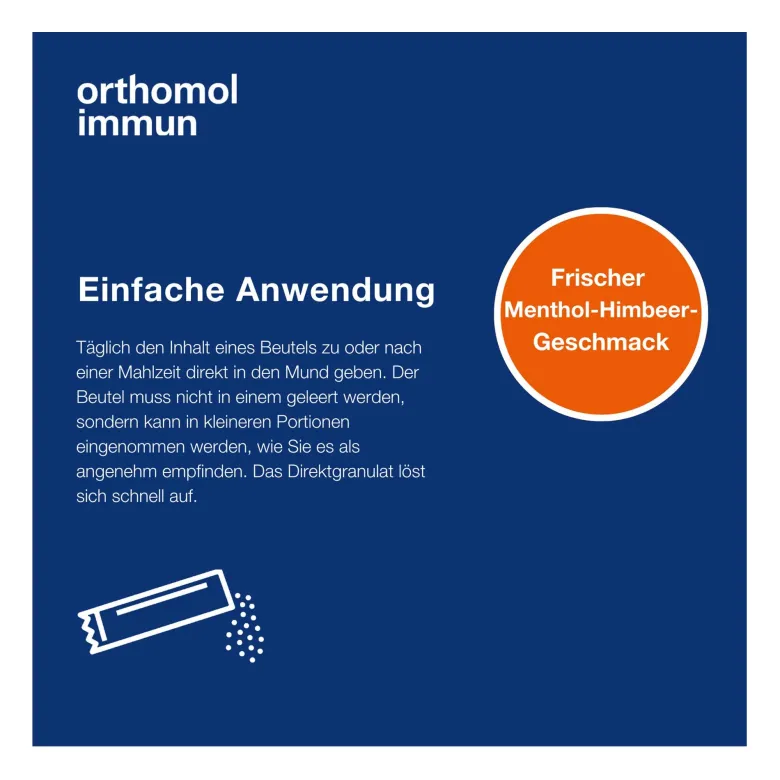 Orthomol Immun Direktgranulat Himbeer/Menthol, 30 St