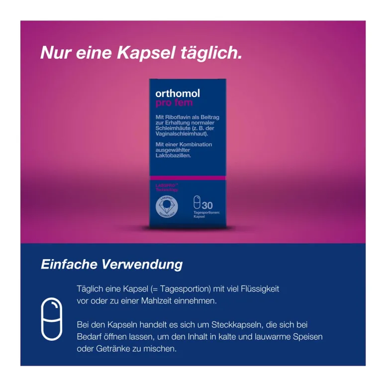 Orthomol Pro fem Kapseln, 30 St