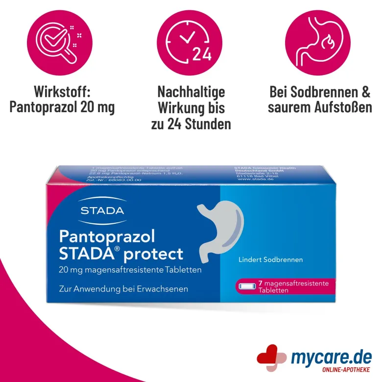 Pantoprazol Stada Protect 20 mg Magensaftresistente Tablette, 7 St