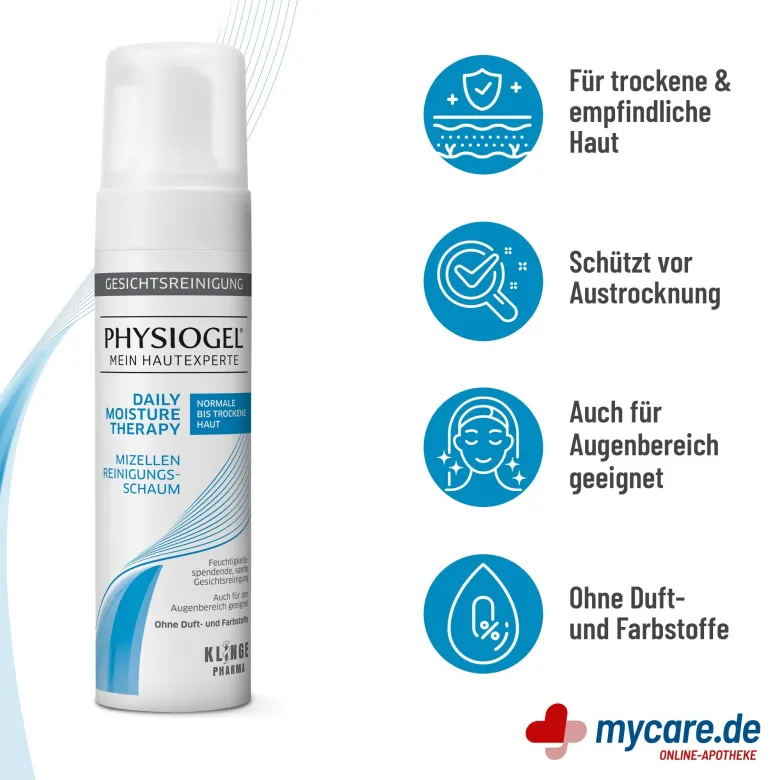 Physiogel Daily Moisture Therapy Mizellen-Reinigungsschaum, 150 ml
