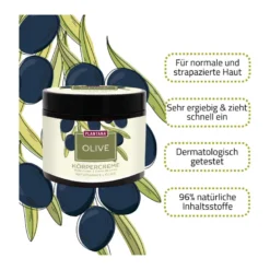 Plantana Oliven Körpercreme mit Vitamin E, 500 ml