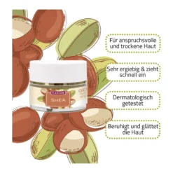 Plantana Shea Gesichtscreme mit Hyaluron und Vitamin E, 50 ml