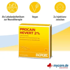 Procain Hevert 2% Injektionslösung, 10X2 ml