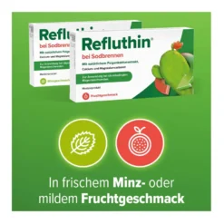 Refluthin bei Sodbrennen Kautabletten Fruchtgeschmack, 48 St