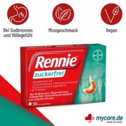 Rennie zuckerfrei Kautabletten, 36 St
