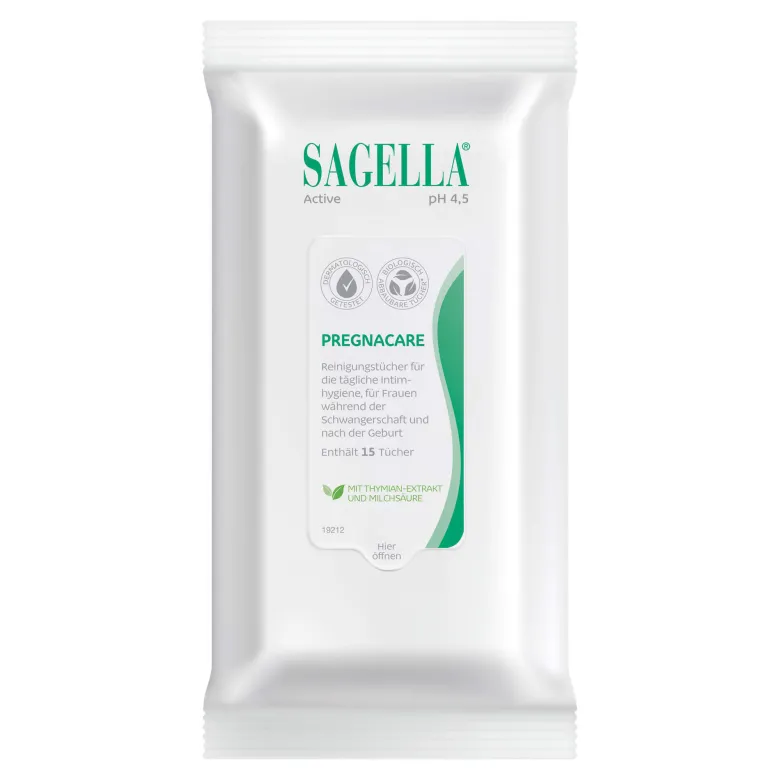 Sagella Active Pregnacare Reinigungstücher, 15 St