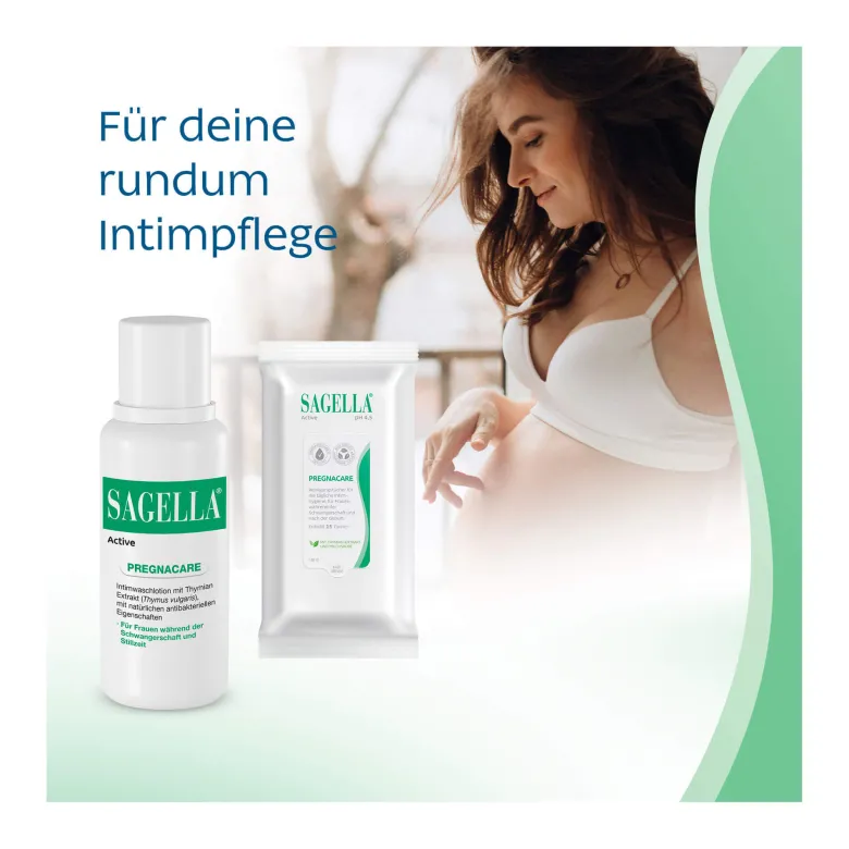 Sagella Active Pregnacare Reinigungstücher, 15 St