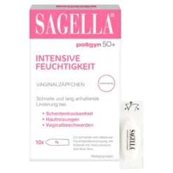 Sagella Poligyn 50+ Intensive Feuchtigkeit Vaginalzäpfchen, 10 St