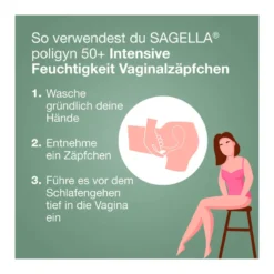 Sagella Poligyn 50+ Intensive Feuchtigkeit Vaginalzäpfchen, 10 St