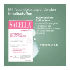 Sagella Poligyn 50+ Intensive Feuchtigkeit Vaginalzäpfchen, 10 St