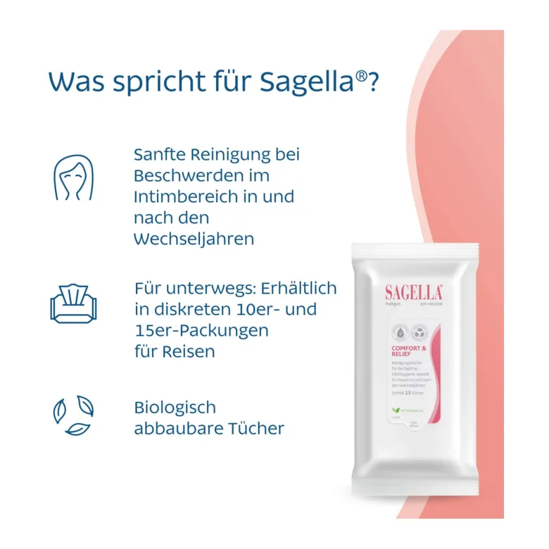 Sagella poligyn 50 Plus Reinigunstücher, 15 St