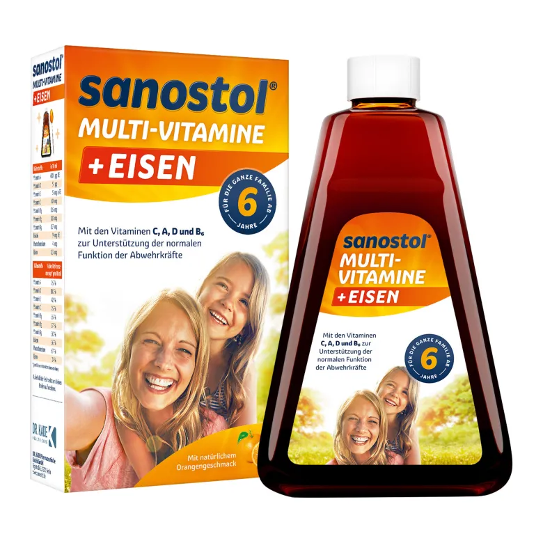 Sanostol Multi-Vitamine plus Eisen Saft, 460 ml