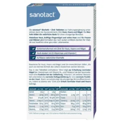 Sanotact Bierhefe + Zink Tabletten, 30 g