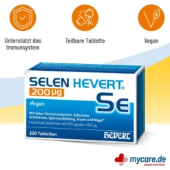 Selen Hevert 200 µg Tabletten, 200 St