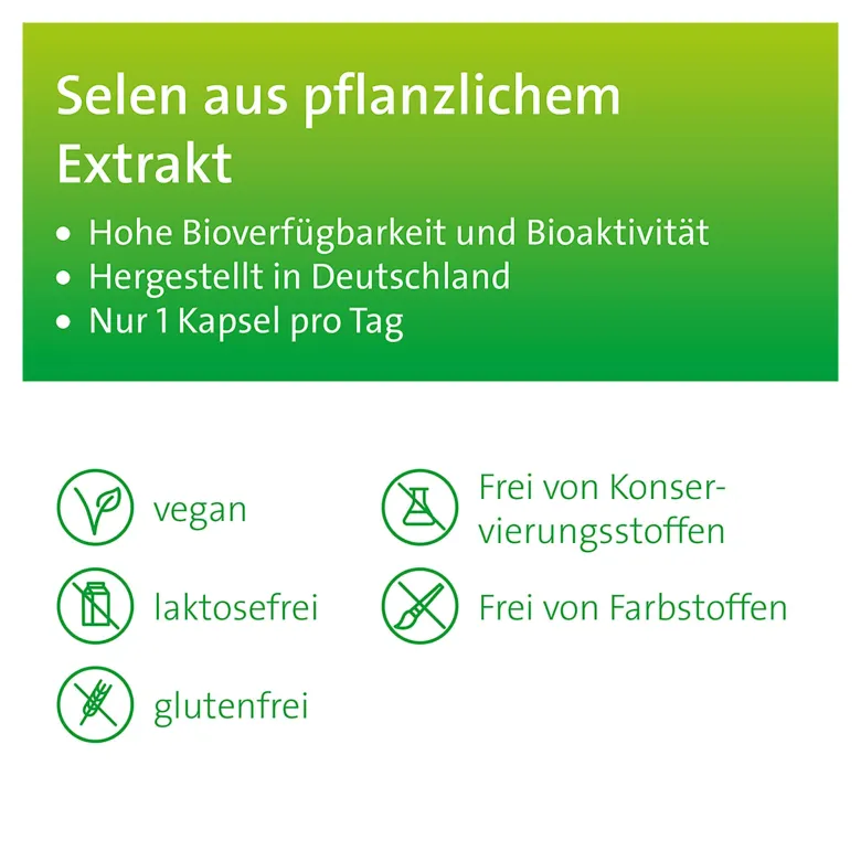Selen Hevert pflanzlich 200 µg Kapseln, 60 St