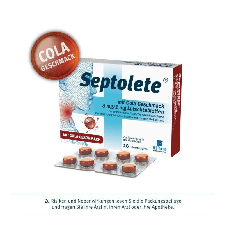 Septolete Cola 3 mg / 1 mg Lutschtabletten, 16 St