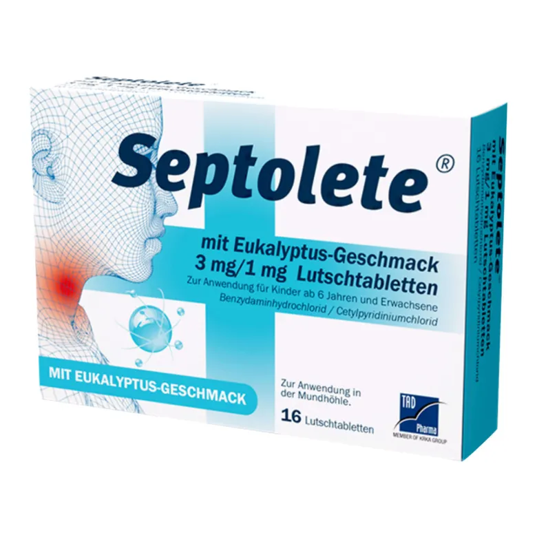 Septolete Eukalyptus 3 mg / 1 mg Lutschtabletten, 16 St