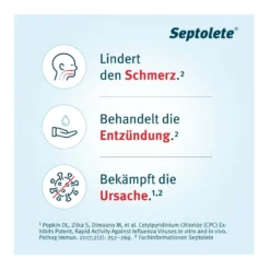 Septolete Zitrone-Honig 3 mg/1 mg Lutschtabletten, 16 St