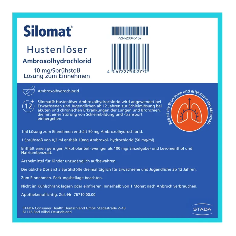 Silomat Hustenlöser Ambroxol Spray, 13 ml