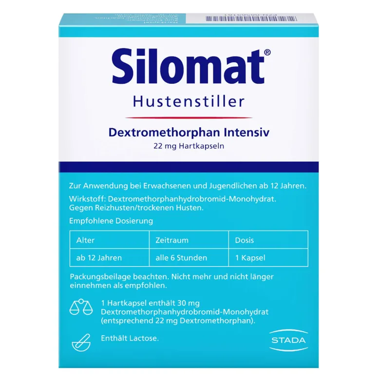 Silomat Hustenstiller Dextromethorphan Intensiv Hartkapseln, 12 St