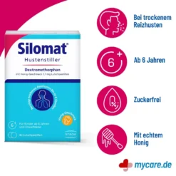 Silomat Hustenstiller 7,7 mg Lutschpastillen Honig, 40 St