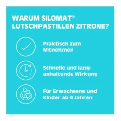 Silomat Hustenstiller 7,7 mg Lutschpastillen Zitrone, 40 St