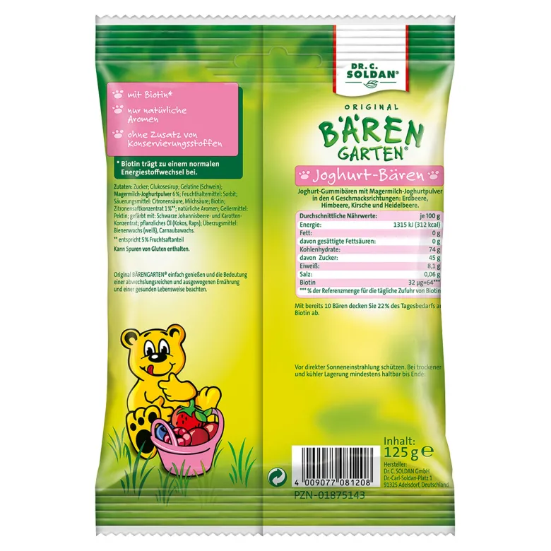 Soldan Bärengarten Joghurt-Bären, 125 g