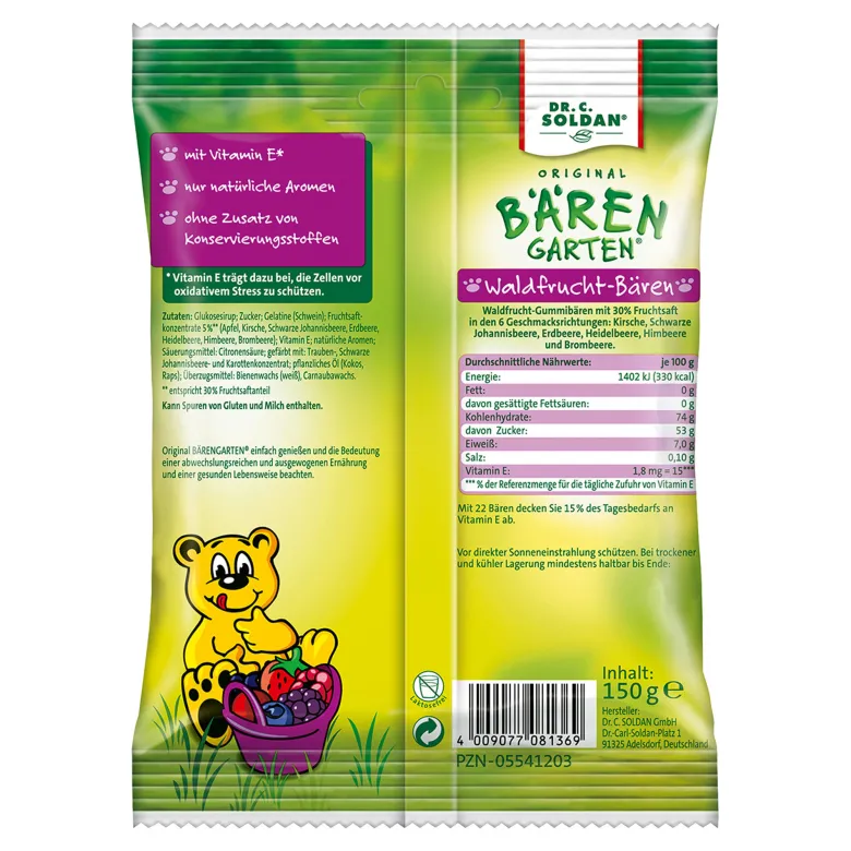 Soldan Bärengarten Waldfrucht-Bären, 150 g