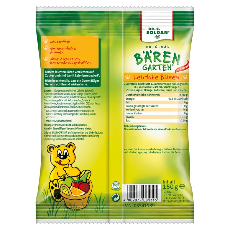 Soldan Bärengarten zuckerfrei, 150 g