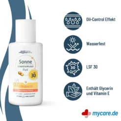 Sonne Schutz & Pflege Fluid LSF30 Gesicht, 50 ml