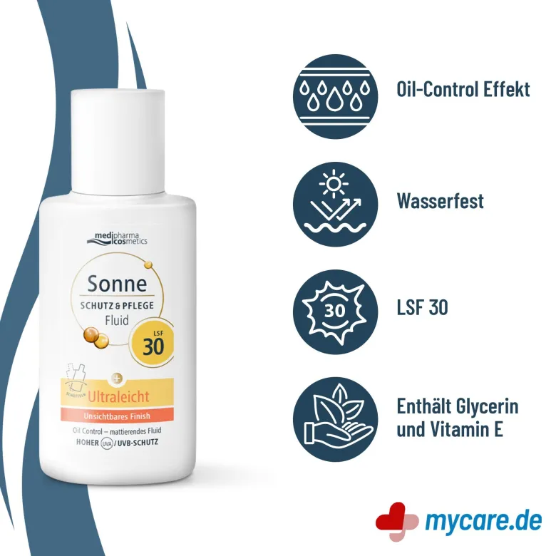 Sonne Schutz & Pflege Fluid LSF30 Gesicht, 50 ml