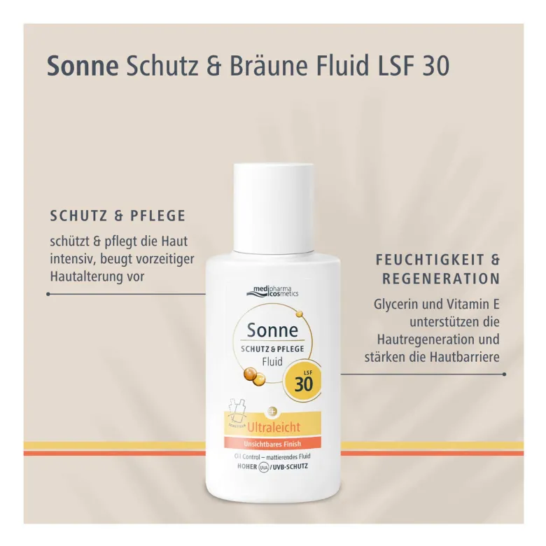 Sonne Schutz & Pflege Fluid LSF30 Gesicht, 50 ml