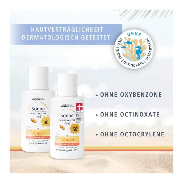 Sonne Schutz & Pflege Fluid LSF30 Gesicht, 50 ml
