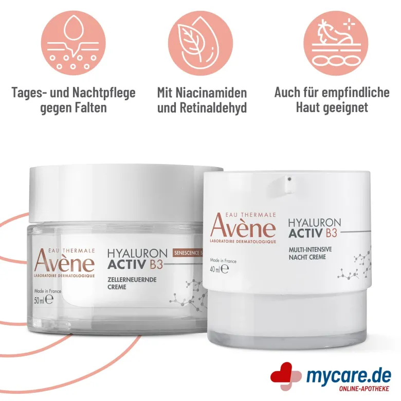 Spar-Set: Avene Hyaluron B3 Active Tag- und Nachtpflege, 1 P