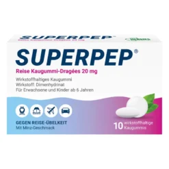 Superpep Reise Kaugummi-Dragées 20 mg, 10 St