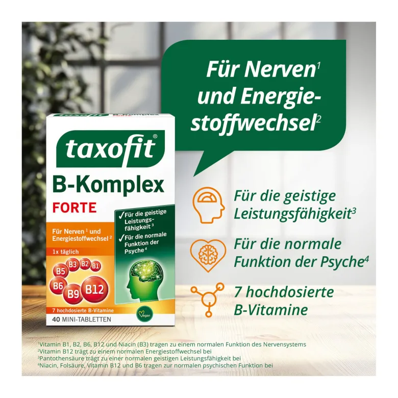 Taxofit B-Komplex + Folsäure Mini Tabletten, 40 St