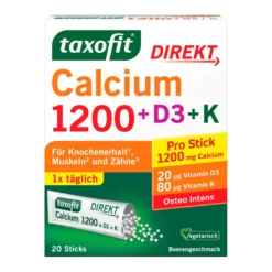 Taxofit Calcium 1200 + D3 + K Direktgranulat, 20 St