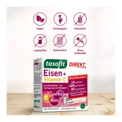Taxofit Eisen+Vitamin C Direkt-Granulat, 20 St