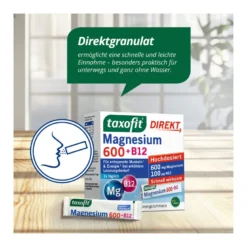 Taxofit Magnesium 600 + B12 Direkt-Granulat, 20 St
