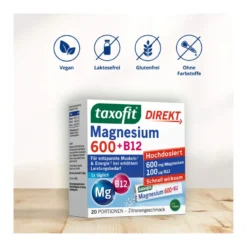 Taxofit Magnesium 600 + B12 Direkt-Granulat, 20 St