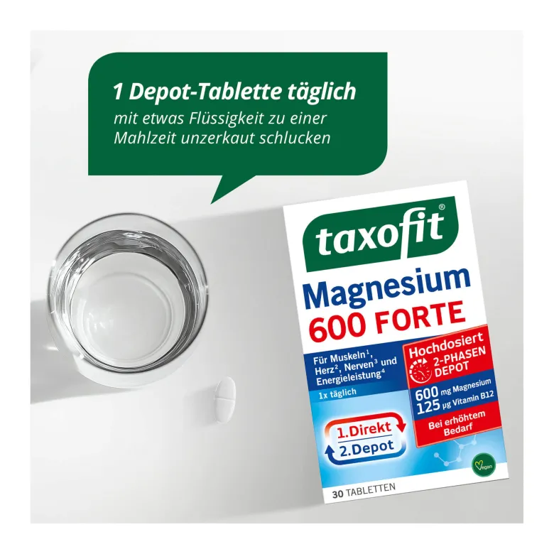 Taxofit Magnesium 600 Forte Depot Tabletten, 30 St