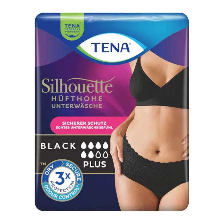 Tena Silhouette Plus Black Inkontinenz Pants M, 12 St